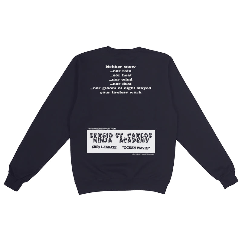 BRAVE BEAVER - NAVY CREWNECK