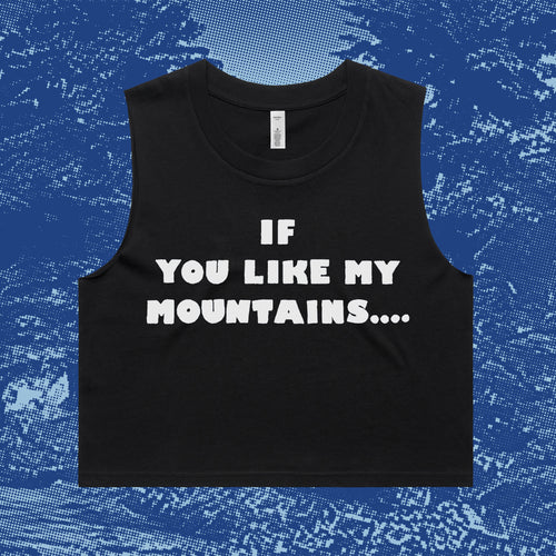 MY MOUNTAINS - BLACK CROP TANK