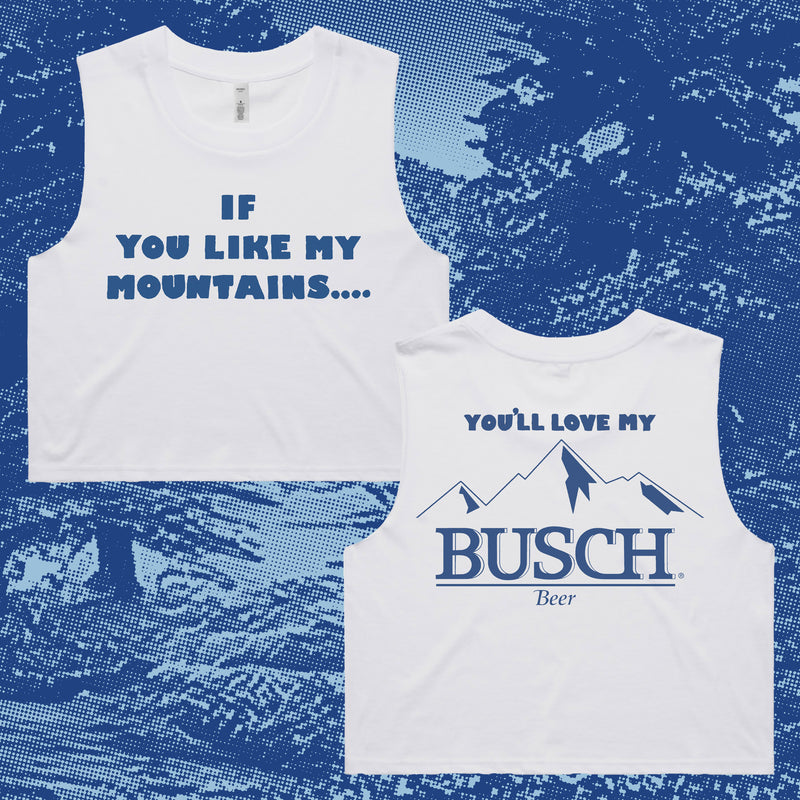 MY MOUNTAINS - WHITE CROP TANK