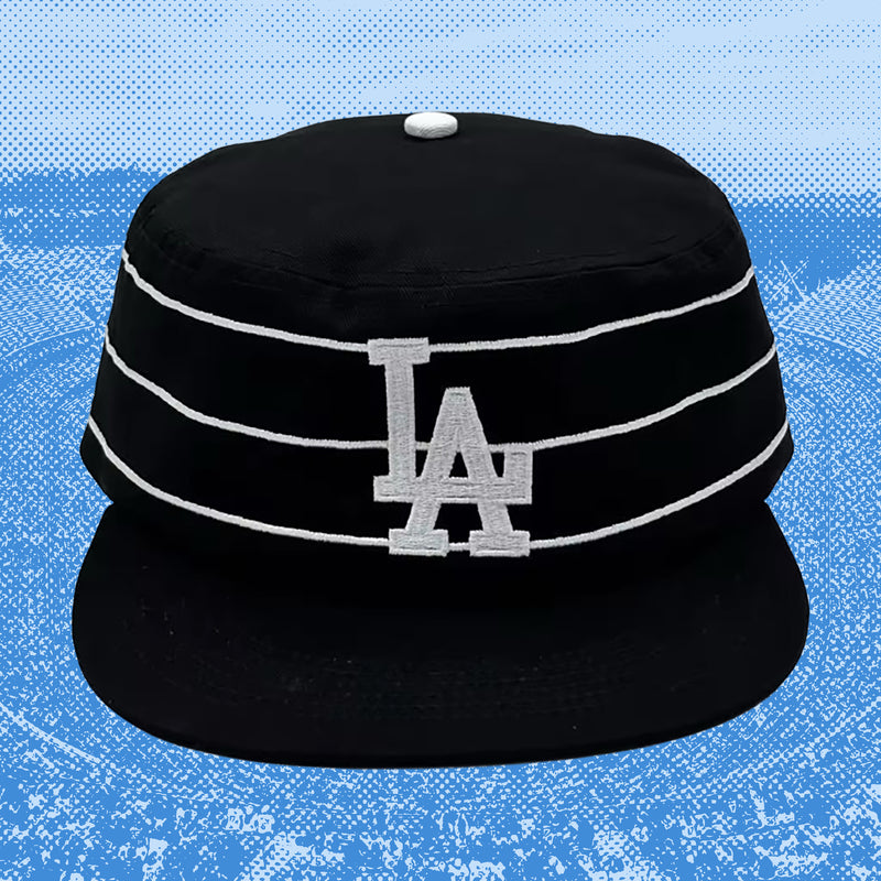 CHAVEZ RAVINE - BLACK EMBROIDERED PILLBOX HAT – Das Bootleg