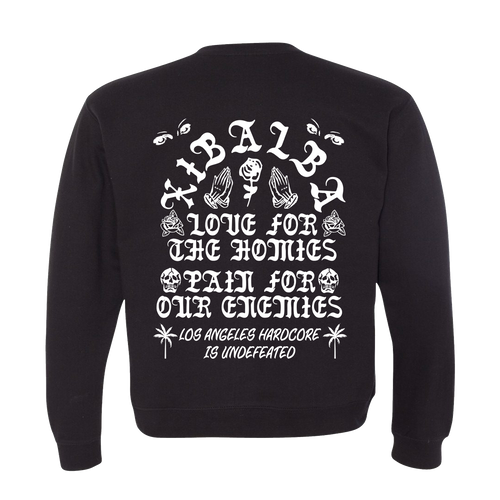 LOVE FOR THE HOMIES - BLACK CREWNECK