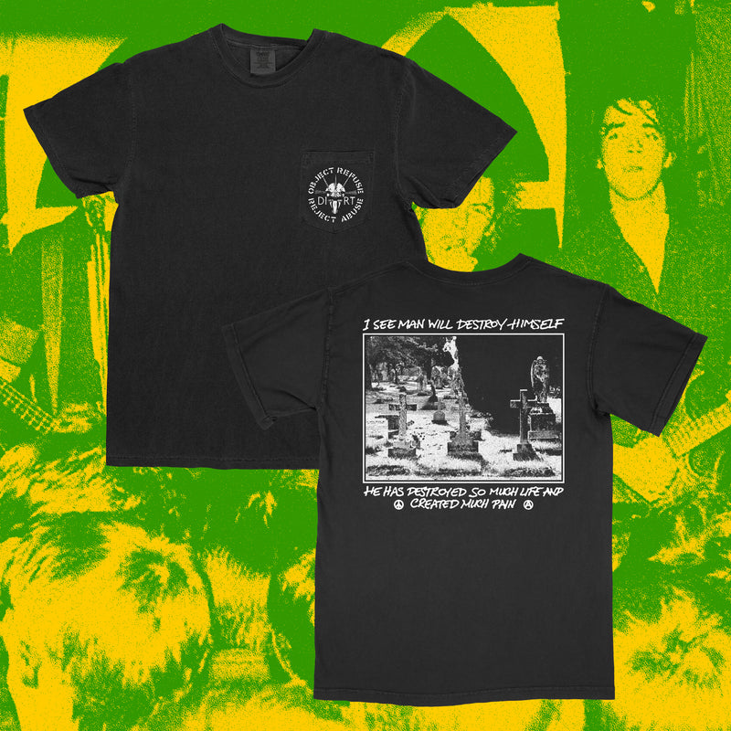 OBJECT REFUSE REJECT ABUSE - BLACK POCKET TEE