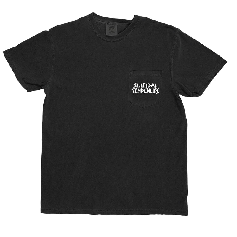 POSSESSED TO SKATE - BLACK POCKET TEE