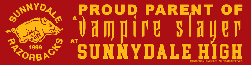 PROUD SUNNYDALE PARENT BUMPERSTICKER
