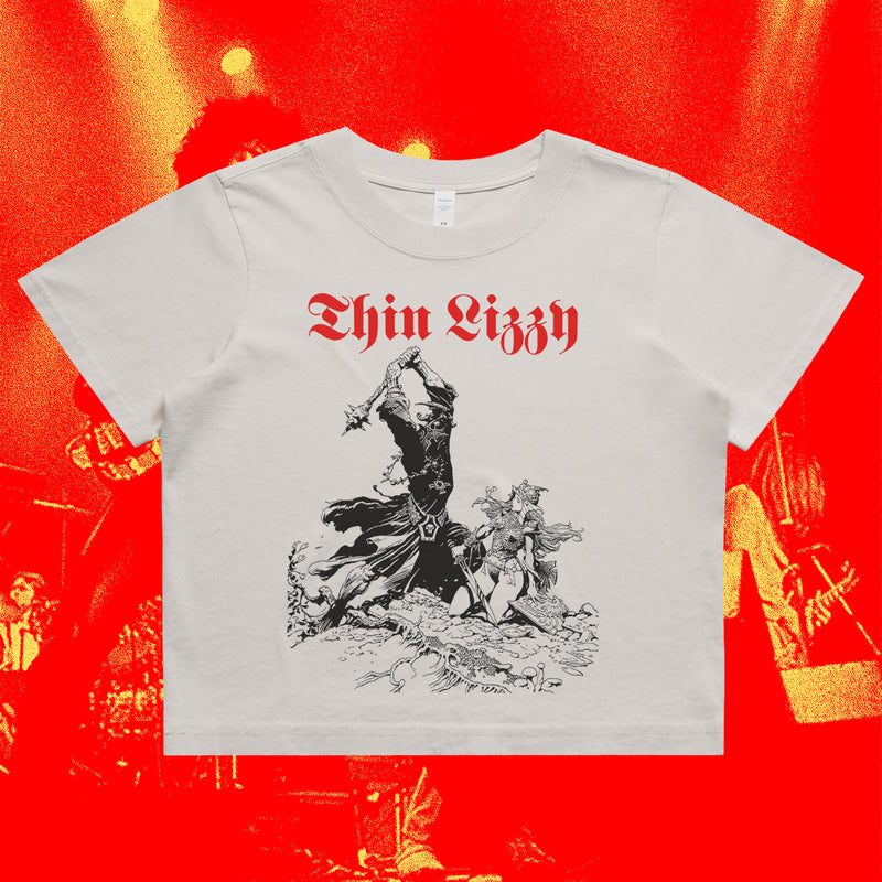 WARRIORS - FADED BONE CROP TEE