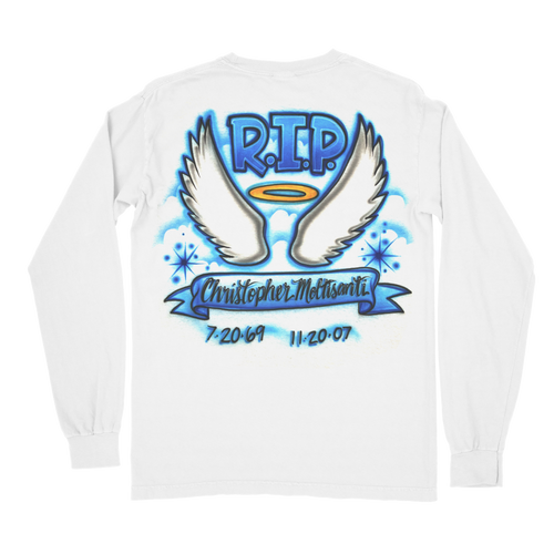 RIP CHRISTOPHER - WHITE LONGSLEEVE