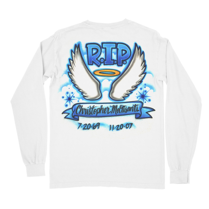 RIP CHRISTOPHER - WHITE LONGSLEEVE