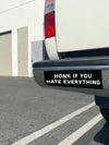 HATE EVERYTHING BUMPERSTICKER